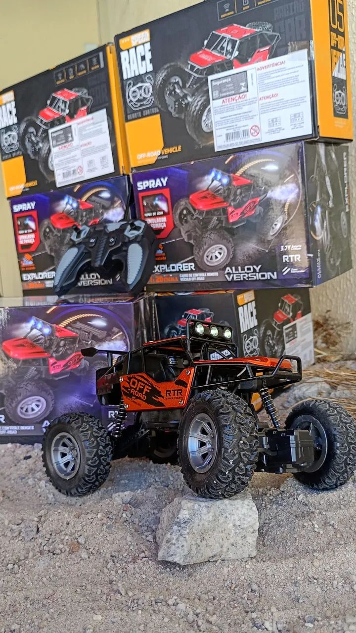 Carrinho controle remoto off-road + brinde  - Foto 4