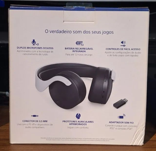 Headset Sem Fio Pulse 3D para PS5 Original Lacrado - Foto 2
