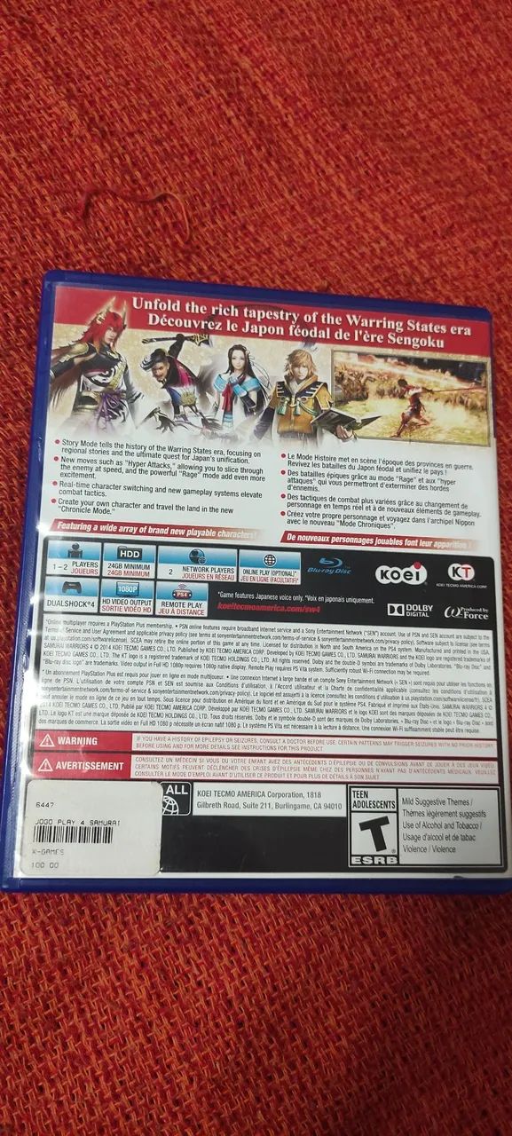 Samurai warrior 4 - ps4 semi novo excelente  - Foto 2