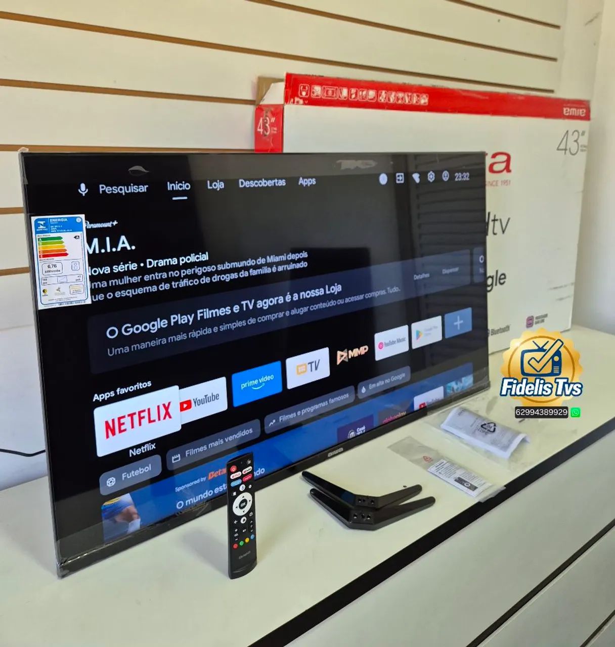 SMART TV 43 ANDROID ( BLUETOOTH ) TODA NO PLÁSTICO  - Foto 5