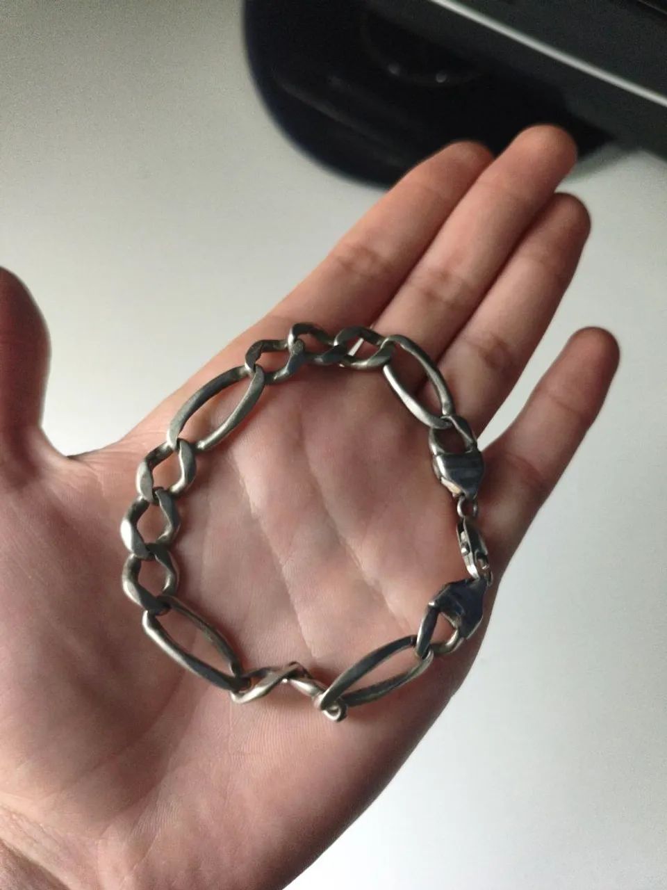 Pulseira prata 925 bruta - Foto 2