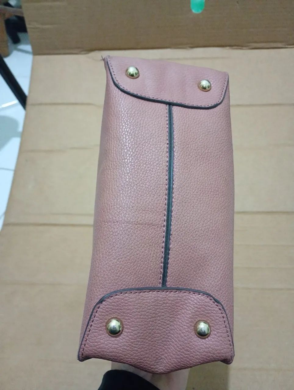Bolsa de mão de couro com divisórias  - Foto 4