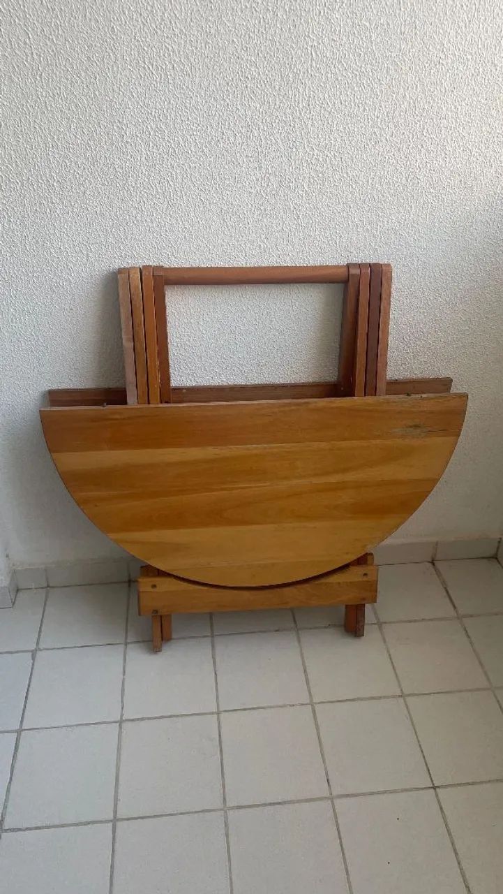 Mesa dobrável madeira maciça  - Foto 2