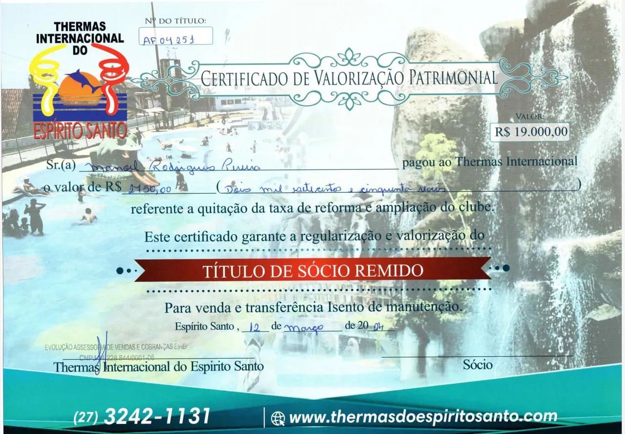 Título termas internacional E.santo