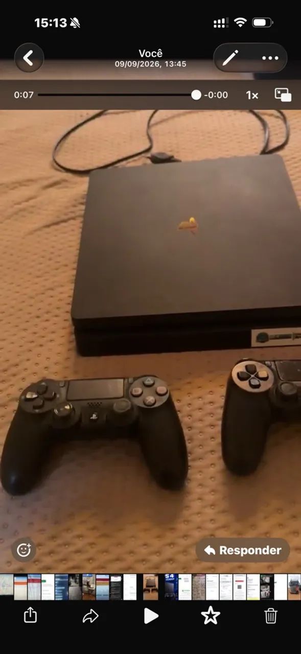 PS 4 desbloqueado com vários jogos + controle - Foto 4