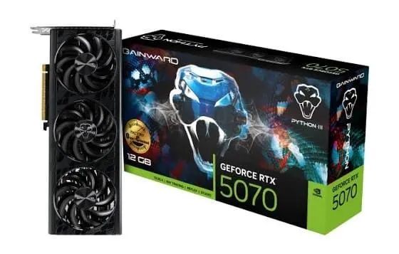 Placa de Video RTX 5070 Gainward Python 12Gb Triple Fan *NOVA* - Foto 2