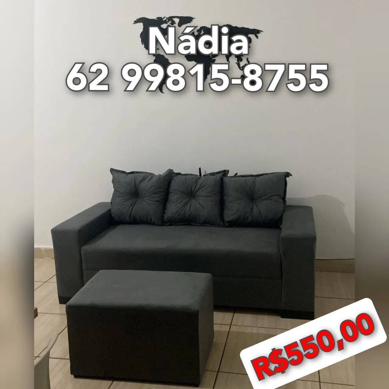 Sofá 3 lugares 