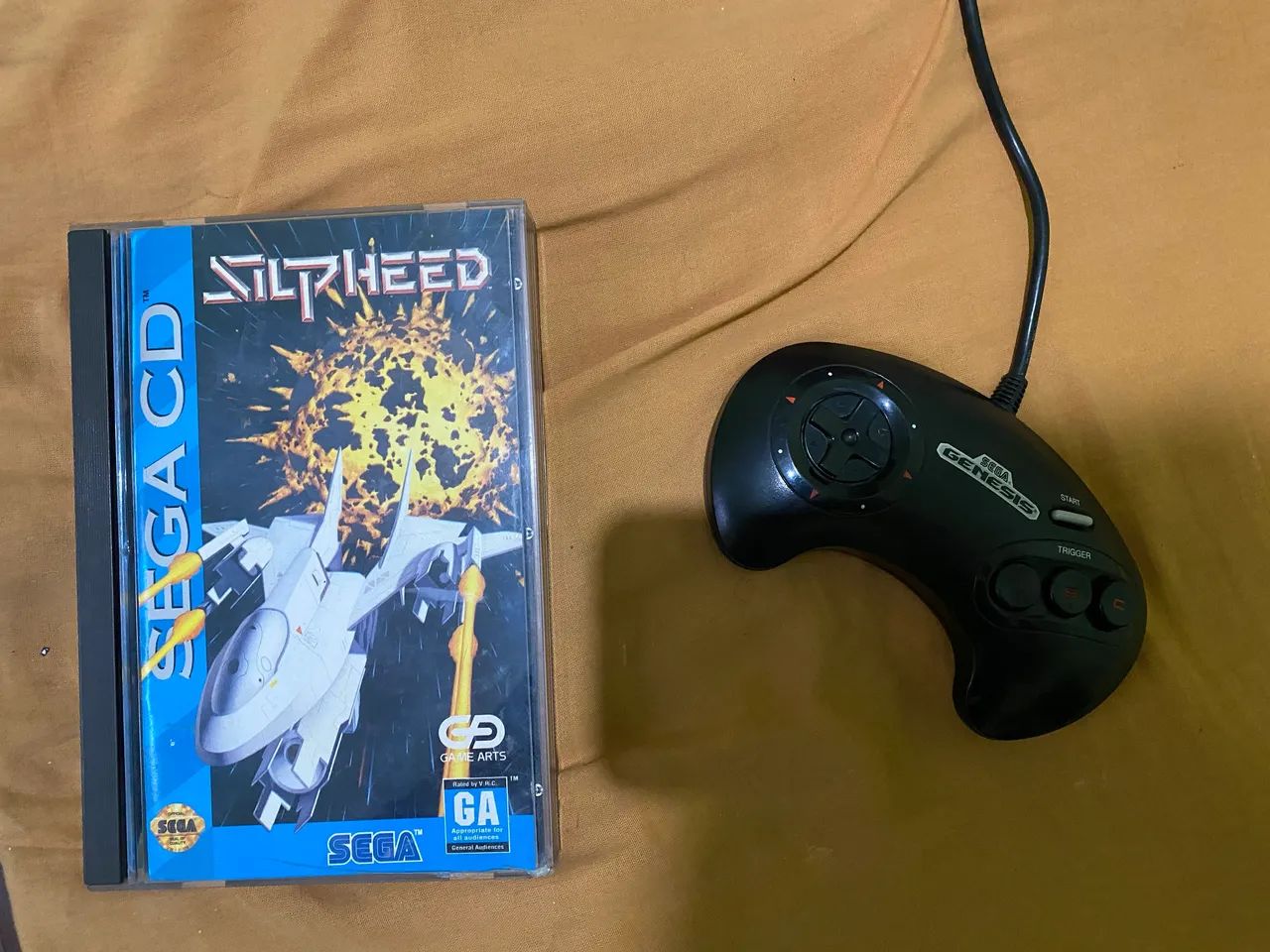 SILPHEED SEGA CD ORIGINAL COM MANUAL E CAIXA 
