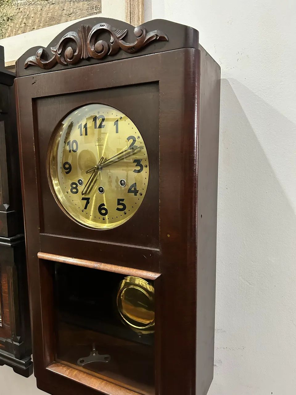 Lindo relógio de parede Junghans alemão carrilhão revisado  - Foto 3