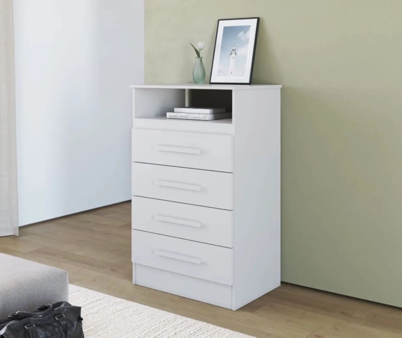 Cômoda Jesse 4 Gavetas 100% Mdf  - Foto 2