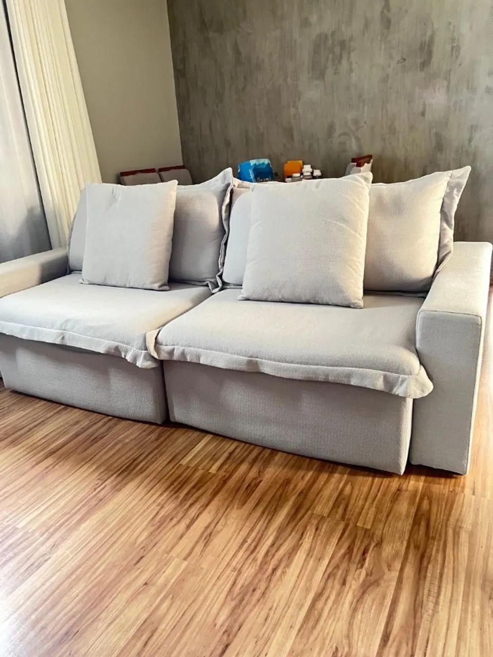 Sofá retrátil em linho - Foto 2