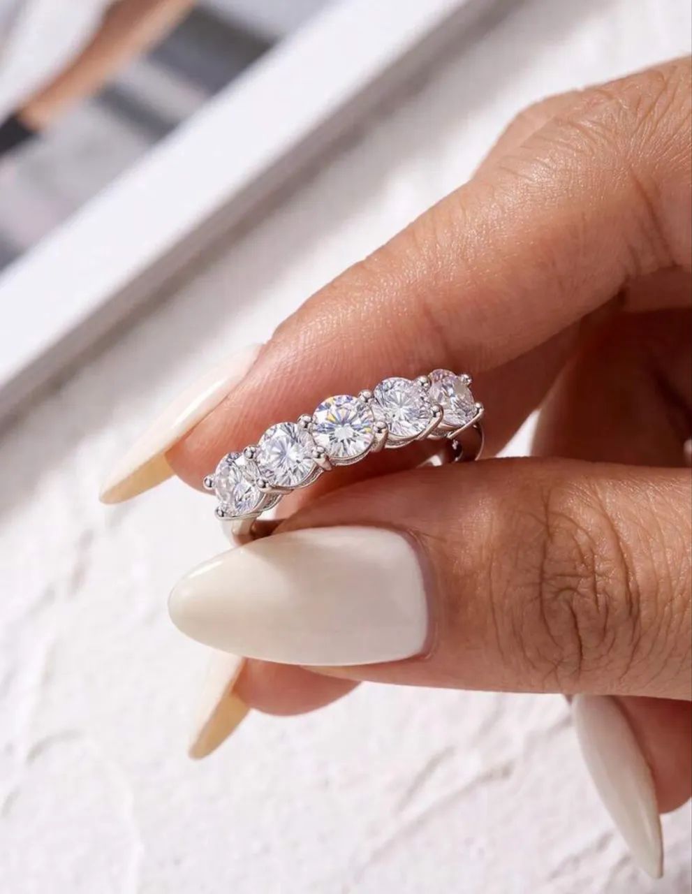 Anel de Moissanite tamanho 17 - Foto 3