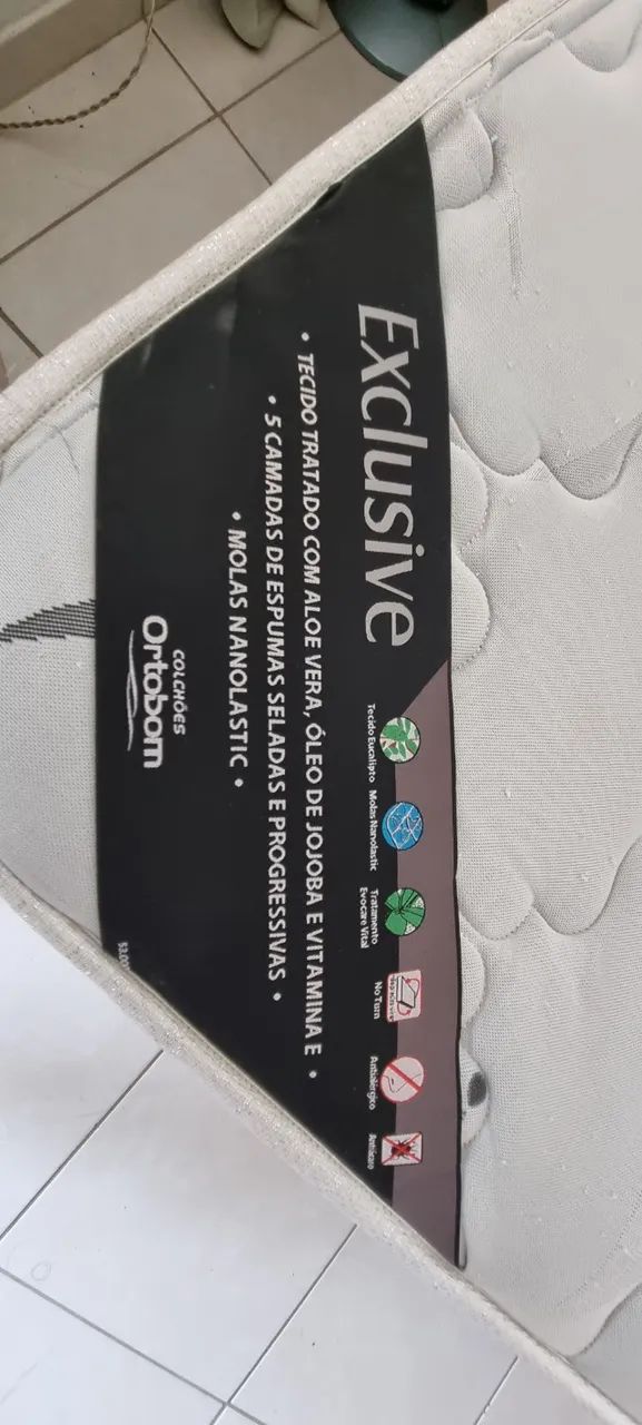 Cama Box Queem e colchão Ortobom muito novos  - Foto 2