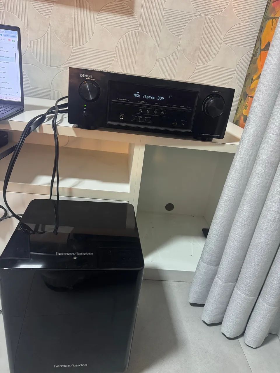 Receiver Denon + Subwoofer Harman Kardon