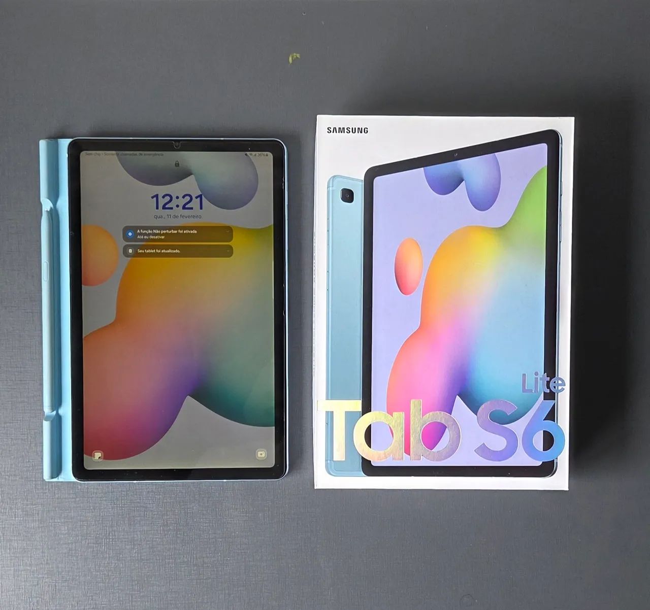 Tablet Samsung S6 Lite 128GB Azul - Foto 3