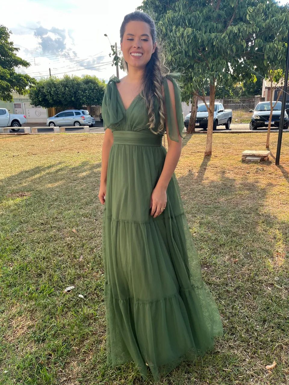 Vestido longo verde - Foto 4