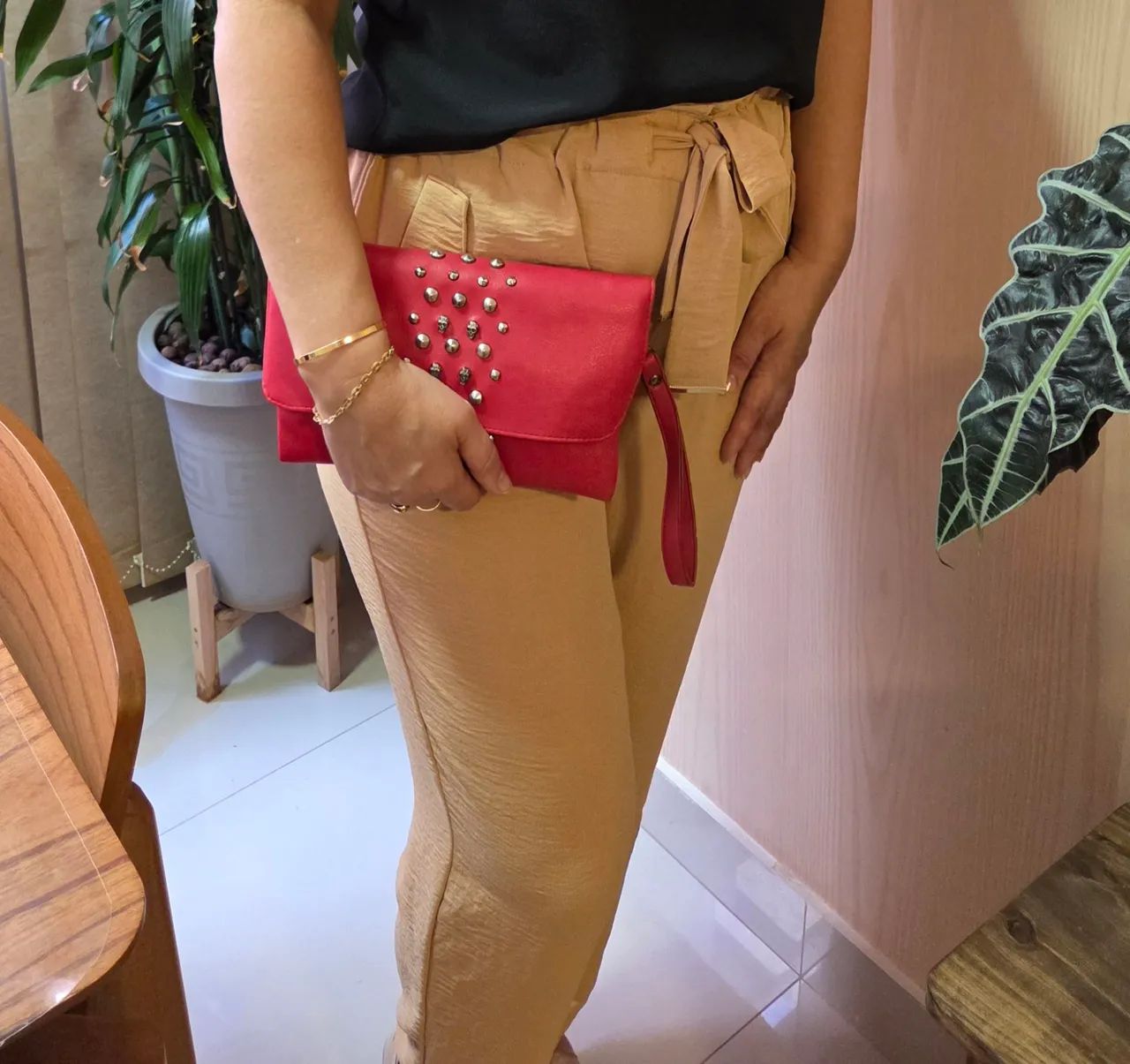 Bolsa Clucth Vermelha - Foto 3