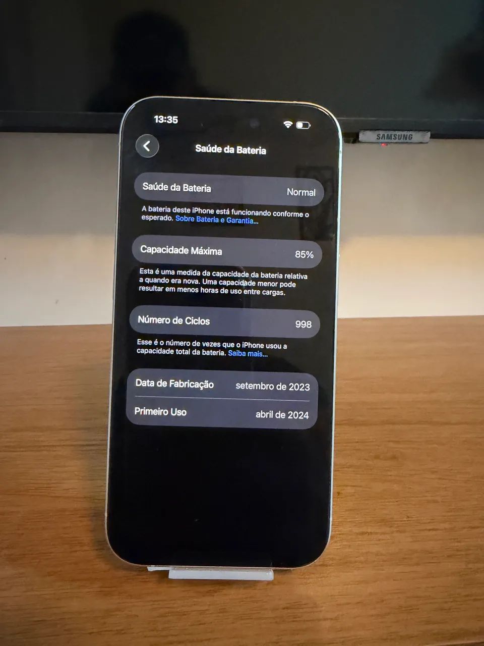 iPhone 15 Pro 128GB - Natural Titanium - Foto 3