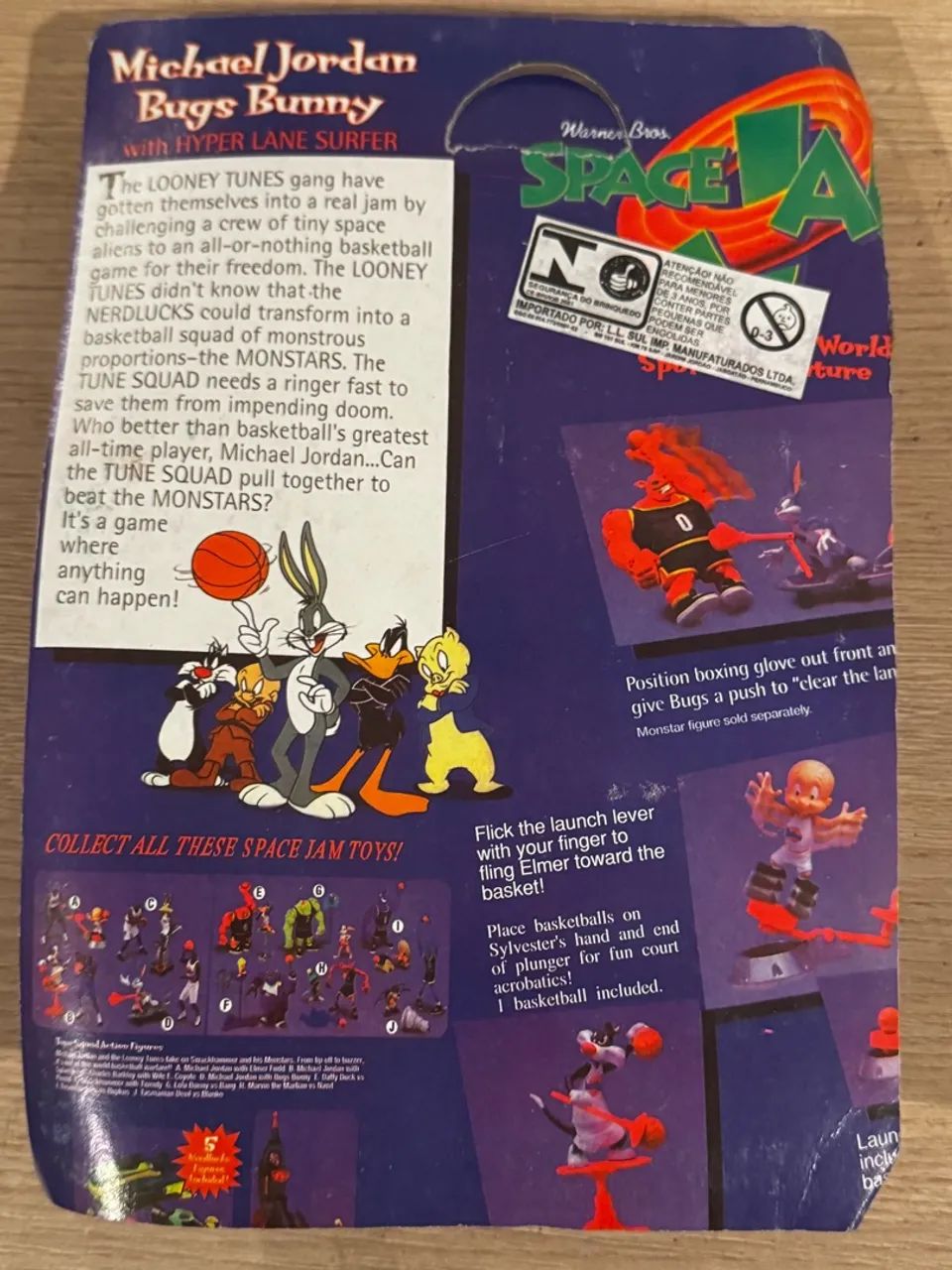 Boneco Space Jam 1996 Michael Jordan E Pernalonga Playmates Raro - Foto 3