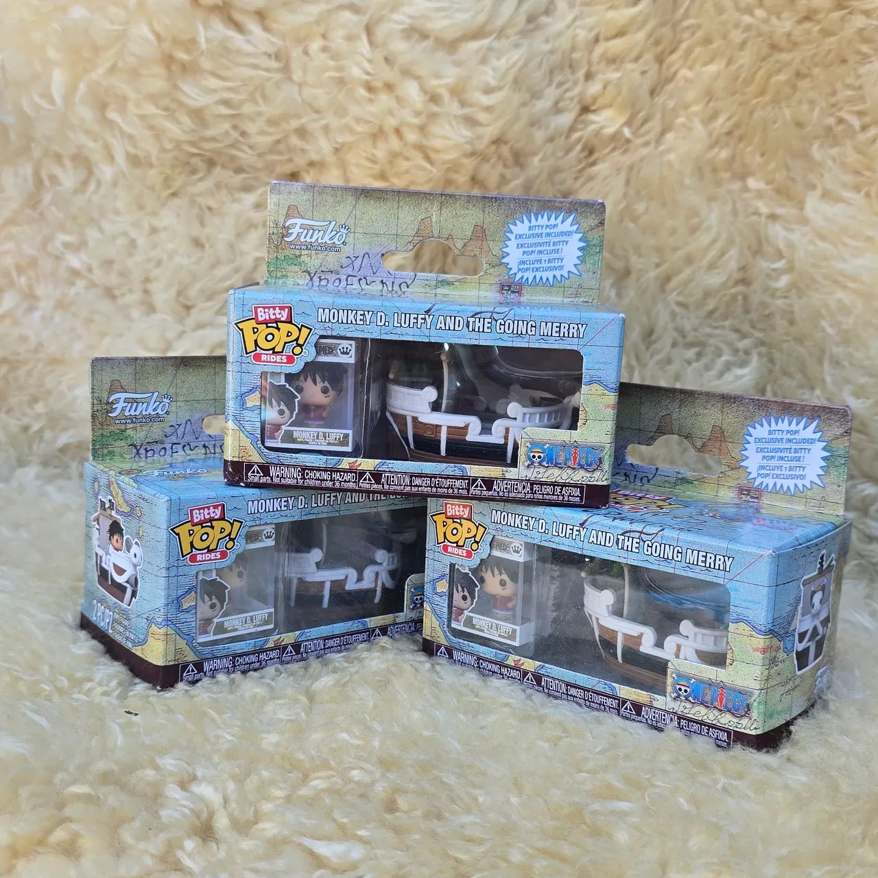 Funko Pop Bitty Rides Monkey D. Luffy e The Going Merry versão mini funko - Foto 3