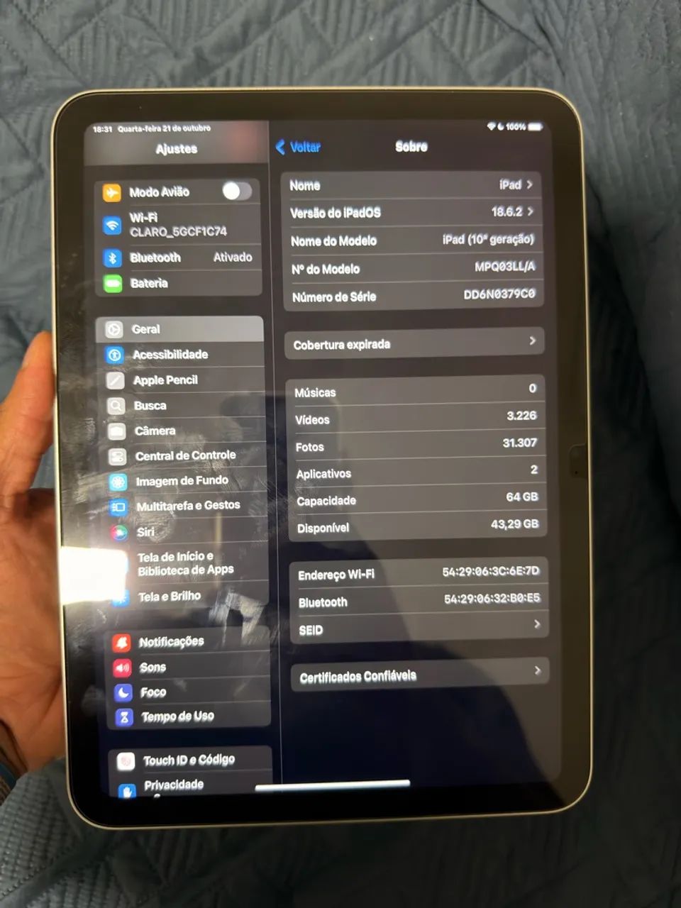 IPAD 10 64 GB - Zero marca de uso, acompanha caixa. - Foto 5