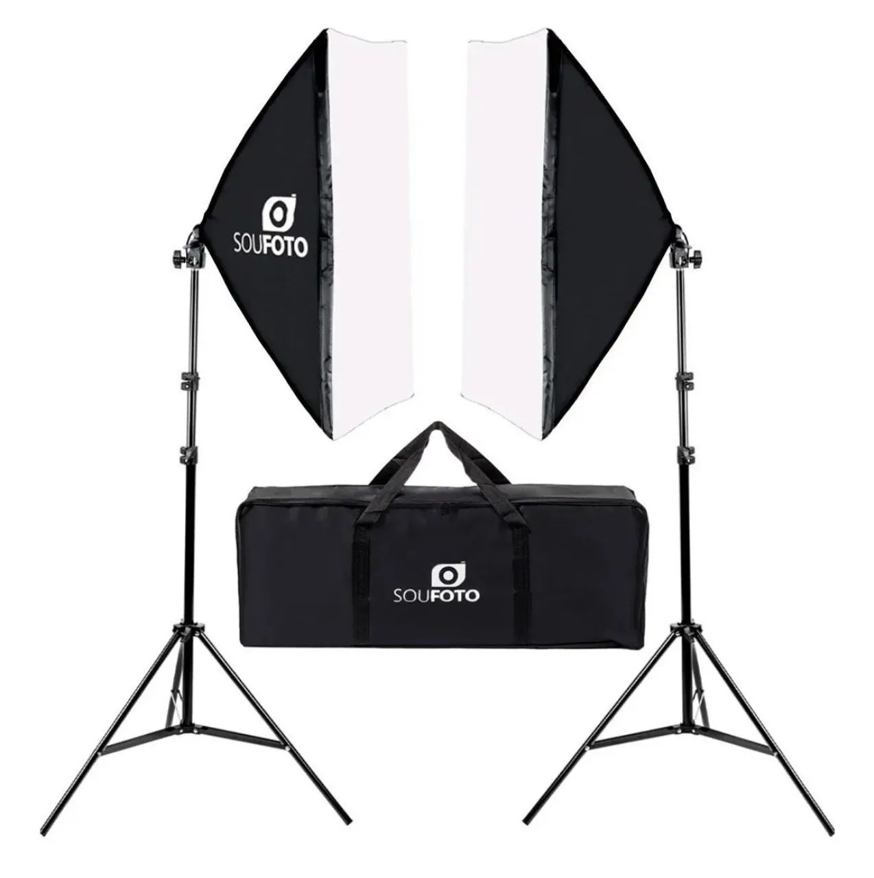 Kit Luz Continua C/ Softbox Tripé e Bolsa para estúdio 