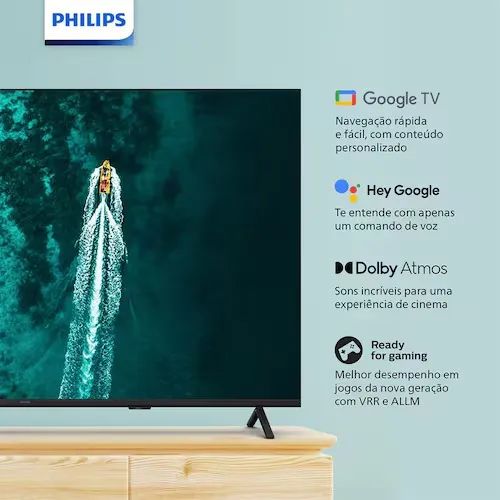 Smart TV 65 4K Philips 65PUG741978 Google TV Comando de Voz Dolby Atmos - Foto 3