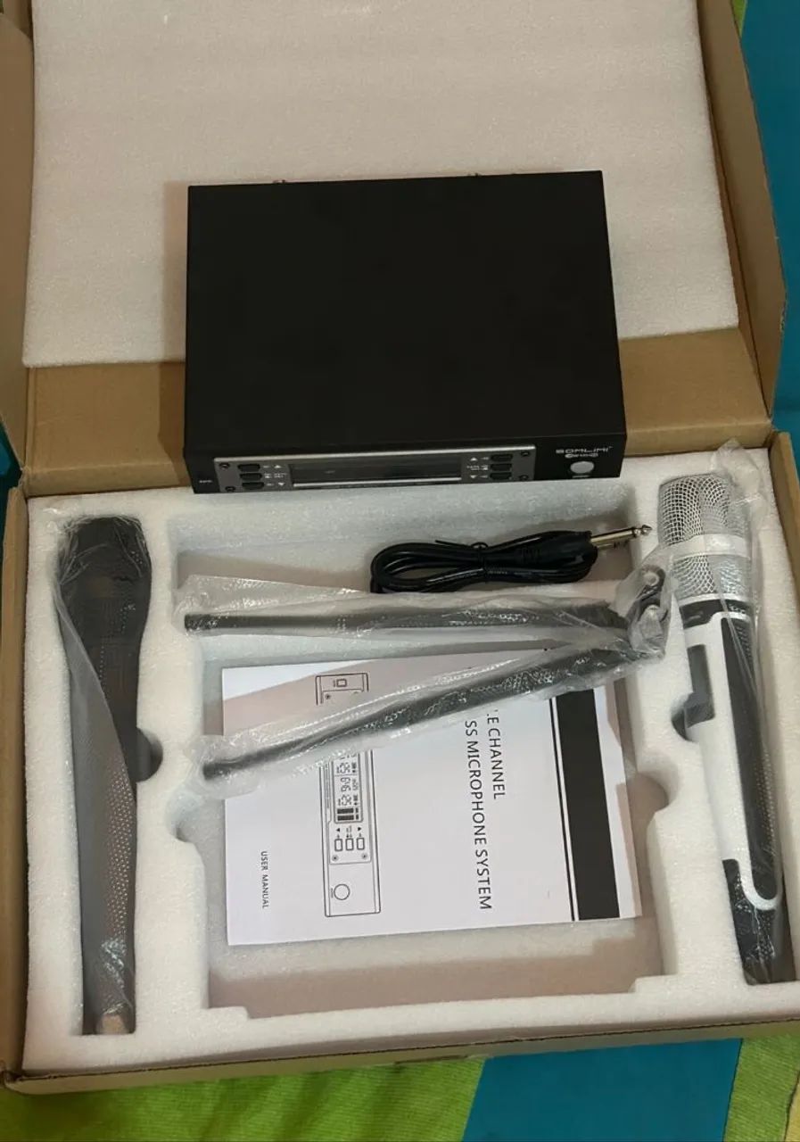 Microfone Duplo sem fio novo