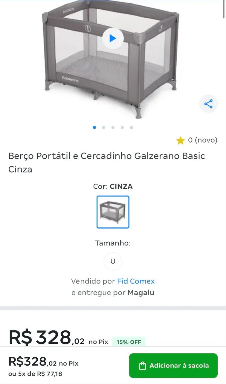 Berço Portátil e Cercadinho Galzerano - Foto 3
