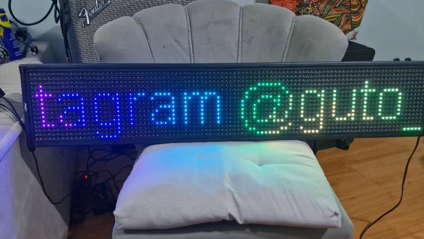 Painel LED Lelong 96x16 - Letreiro Digital Wi-Fi RGB Programável - Foto 4