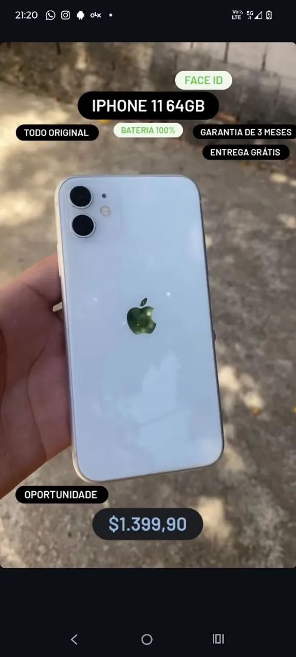 寺*田様 動作確認済み iPhone 11 64GB ID:T9061 iPhone 11 64gb (garantia) - Celulares e Smartphones - Cristo