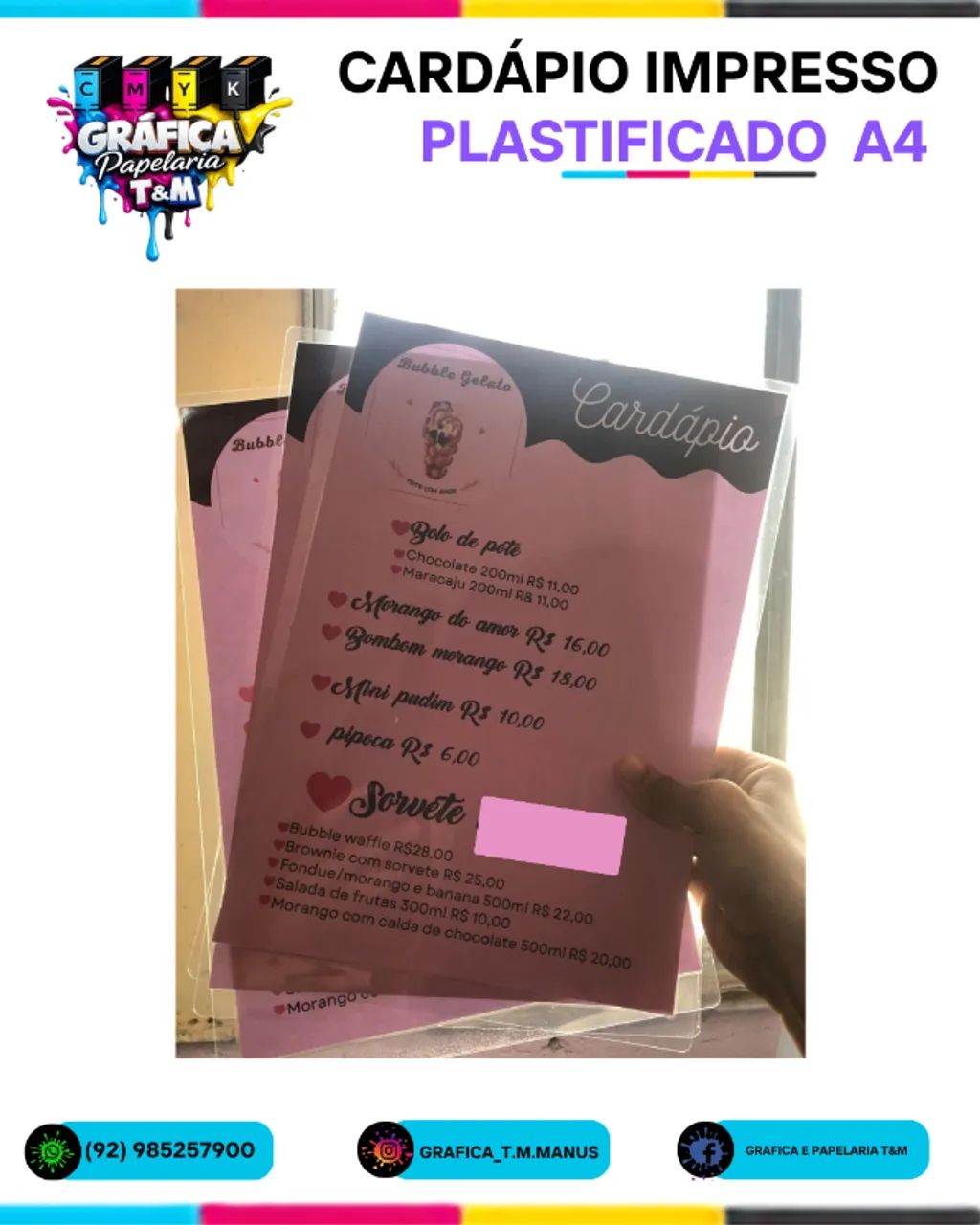 Cardápio impresso e plastificado - Foto 4