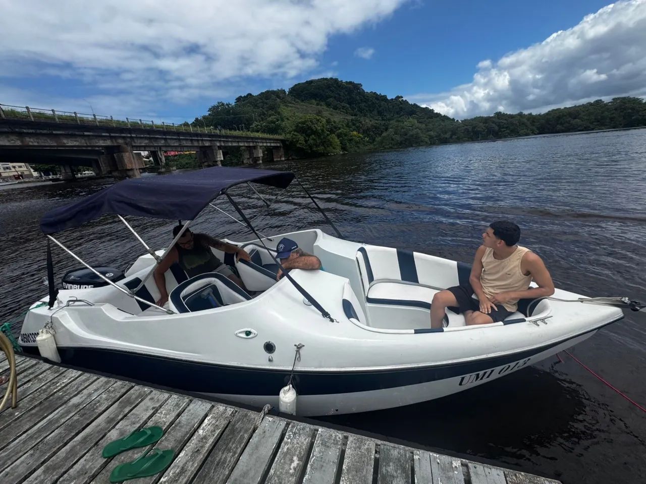 Lancha 16 pés motor 115 troco jetski - Foto 5