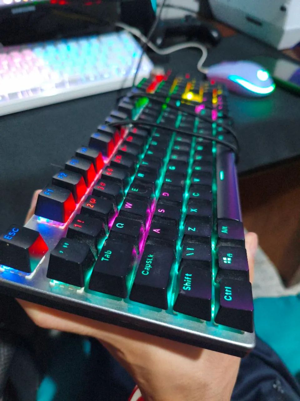 Teclado Gamer Philips SPK 8624 Iluminado RGB - Foto 4