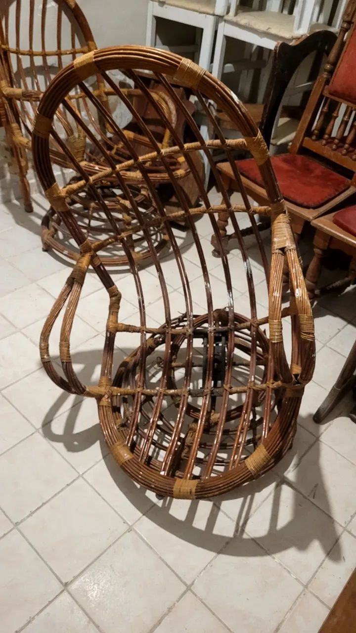 Cadeira giratória de Bambu - Foto 2