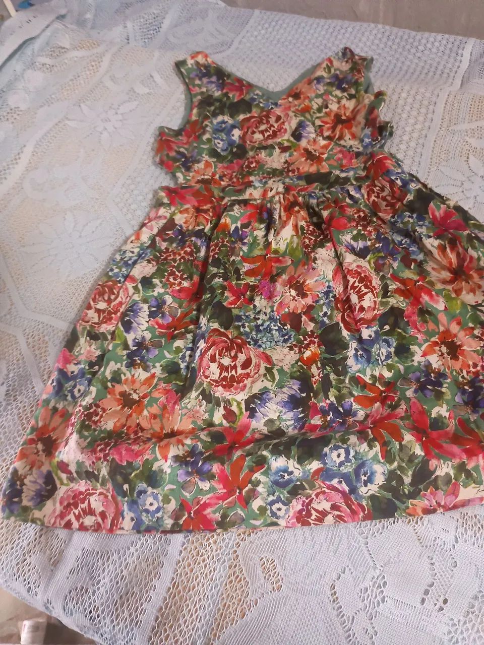 Vestido infantil floral Zara - Foto 2