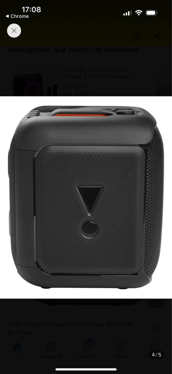 JBL encore com dois microfones 