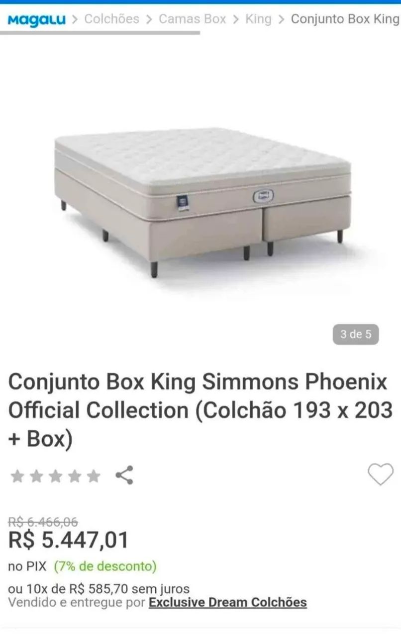 Cama box com colchão 