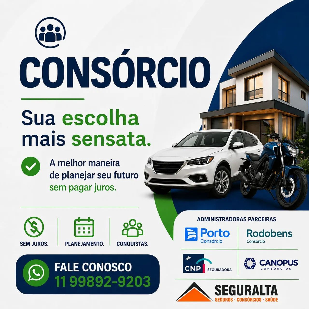 Saia do aluguel com consórcio. 