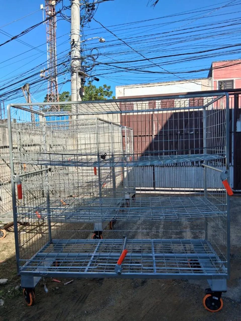 Gaiola de Ferro Industrial com Rodinhas - Reforçada - Foto 5