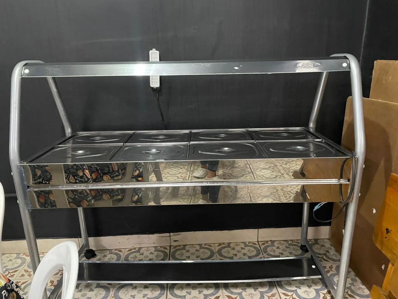 Buffet Térmico em Inox Profissional - Ótimo Estado