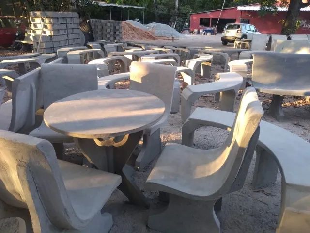 Mesa e bancos de Concreto para praça e Jardim - Foto 2