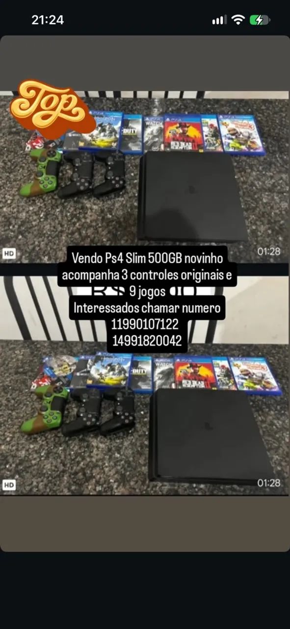 Vende-se PS4 Slim