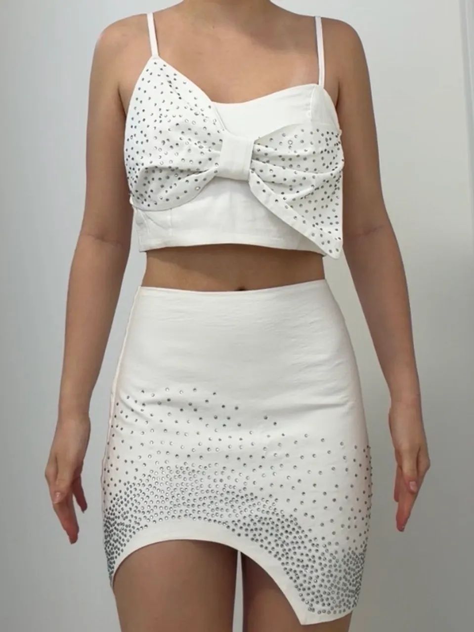 Conjunto branco com brilho - Foto 3