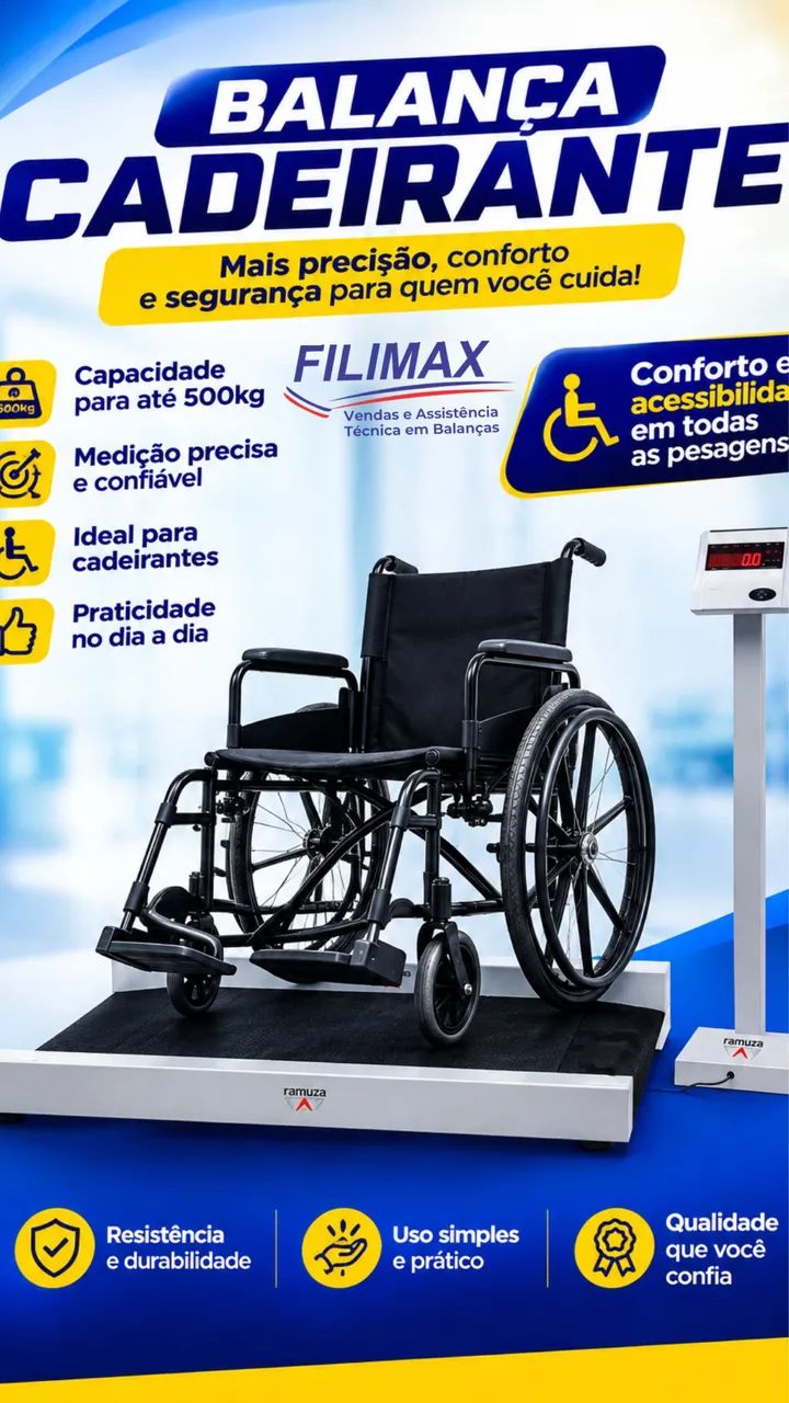 Balança cadeirante 500kg 