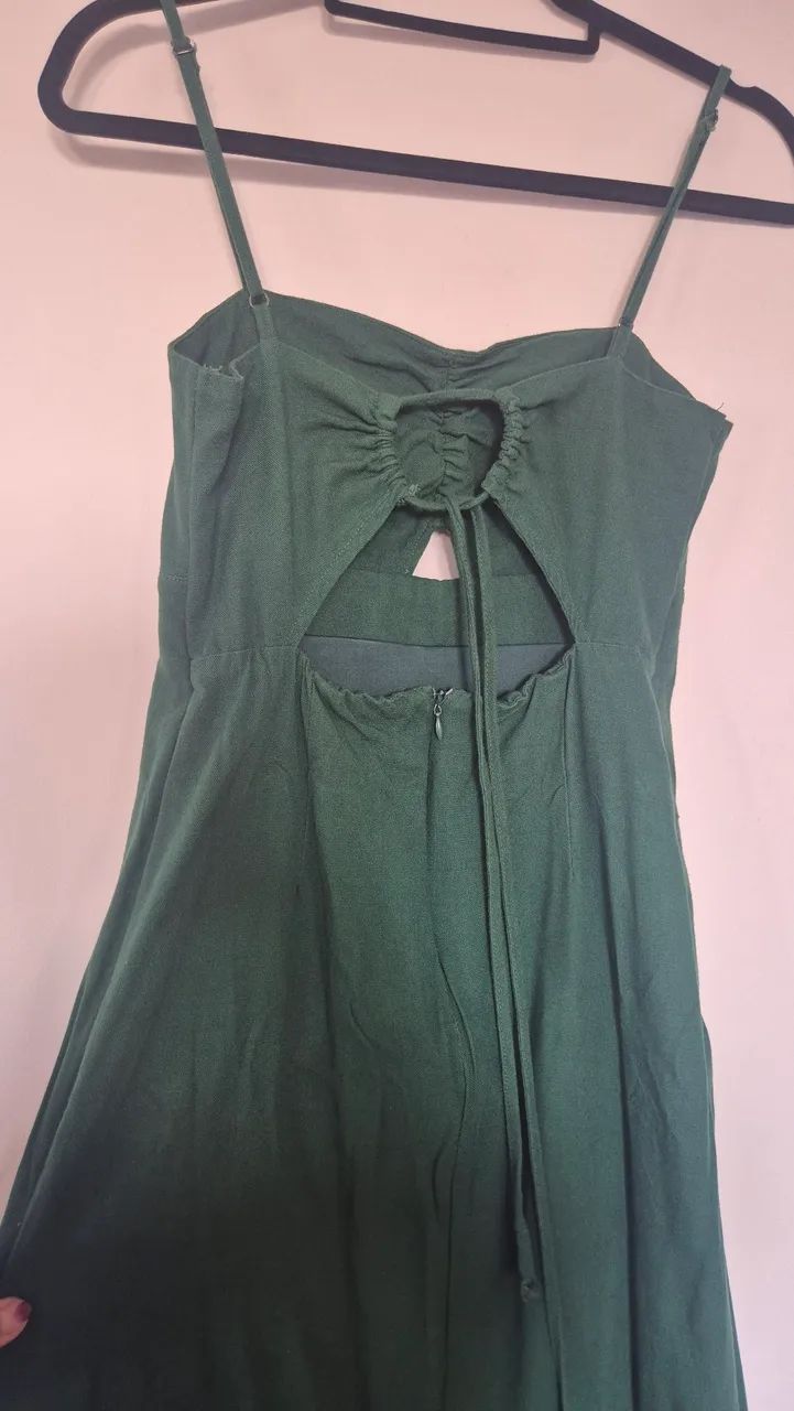 Vestido linho verde Youcom - Foto 4