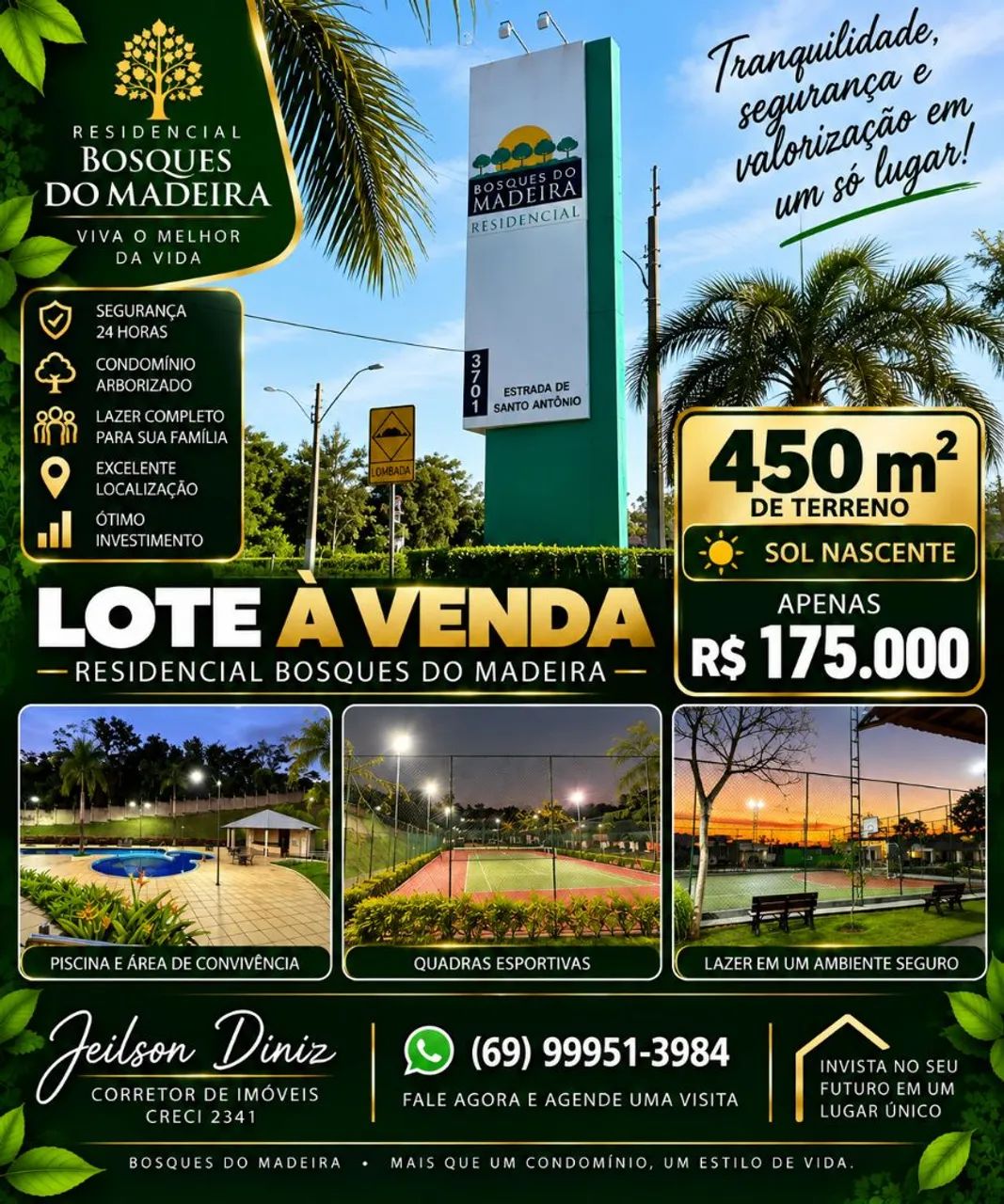 OPORTUNIDADE!! LOTES DISPONÍVEIS NO BOSQUES DO MADEIRA 