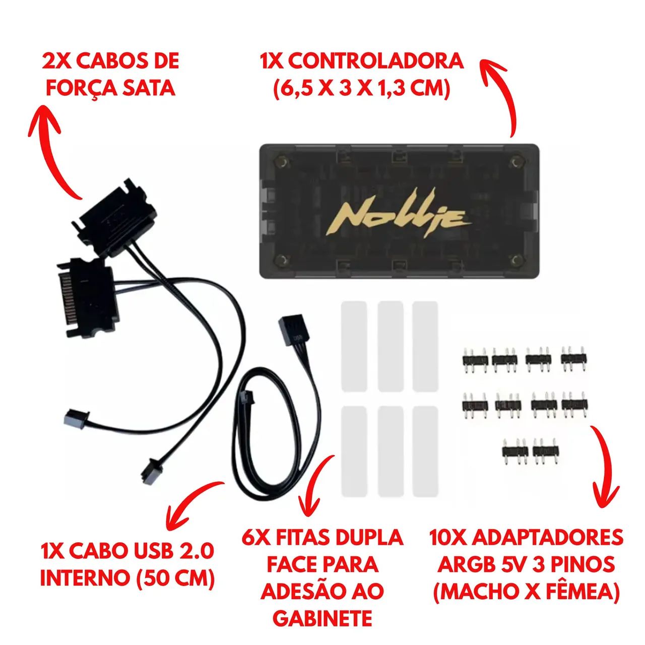HUB CONTROLADORA ARGB NOLLIE 8 CANAIS - Foto 3
