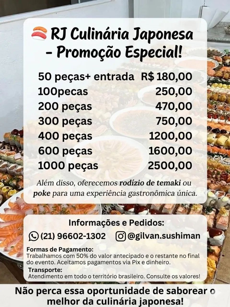 Sushiman personal rodizio em casa  - Foto 3