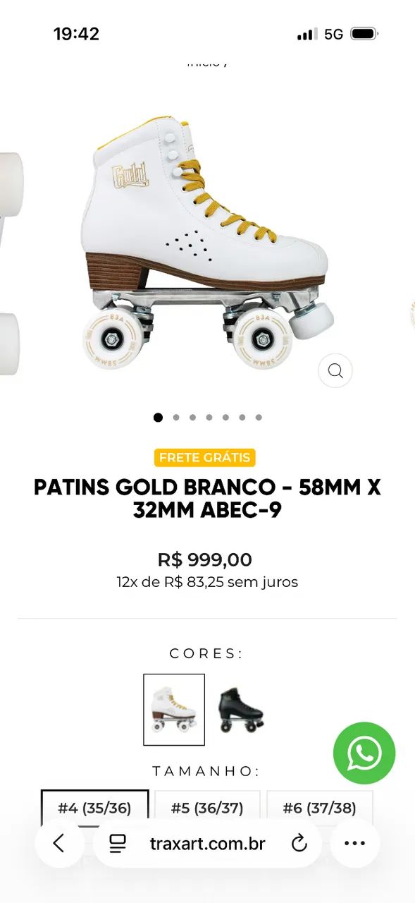 Patins Tradicional com bota - Foto 2